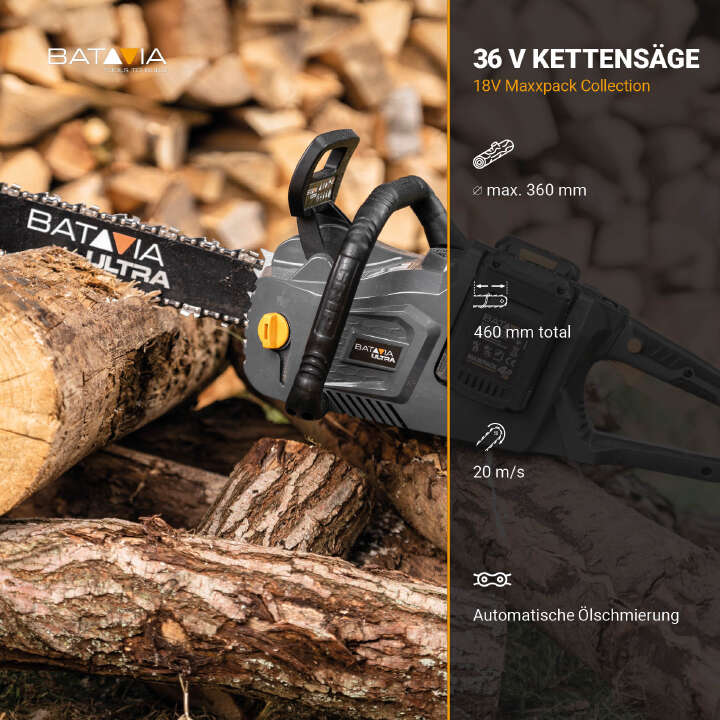 BATAVIA Akku-Kettensäge 18V 4 Ah MAXXPACK